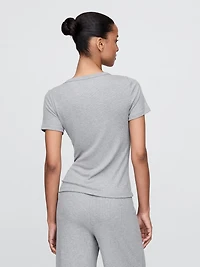 Mini Rib Henley PJ Top