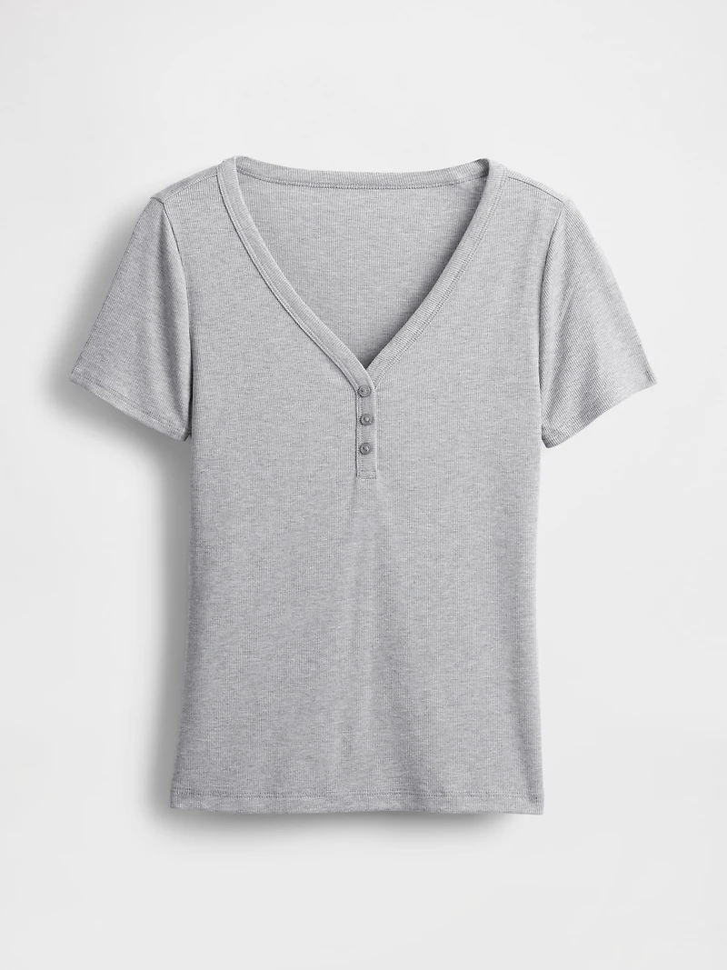 Mini Rib Henley PJ Top