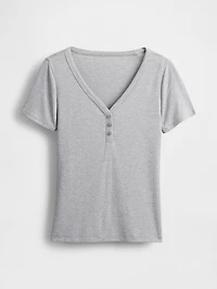 Mini Rib Henley PJ Top