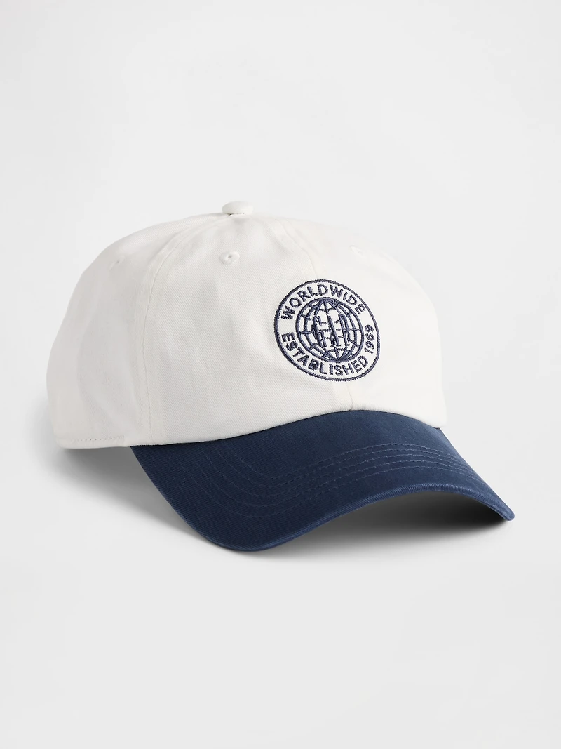Casquette de baseball en coton biologique à logo Gap