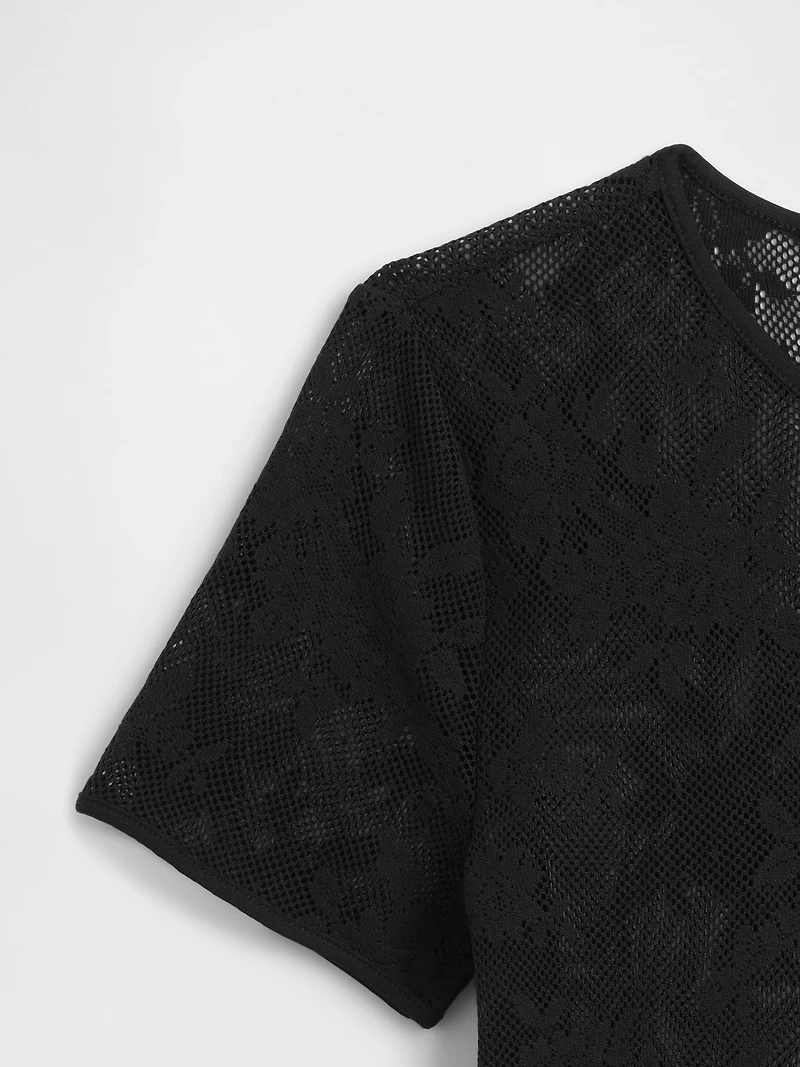 Floral Lace Mesh Top