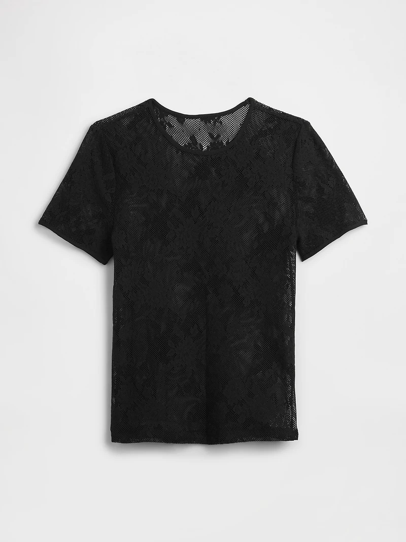 Floral Lace Mesh Top