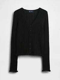 100% Cotton Pointelle Cardigan