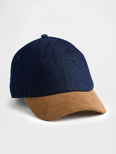 Cord & Denim Baseball Hat
