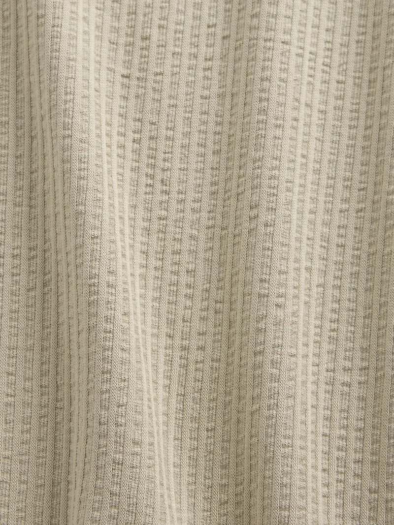 Baby Seersucker Henley Footless One-Piece