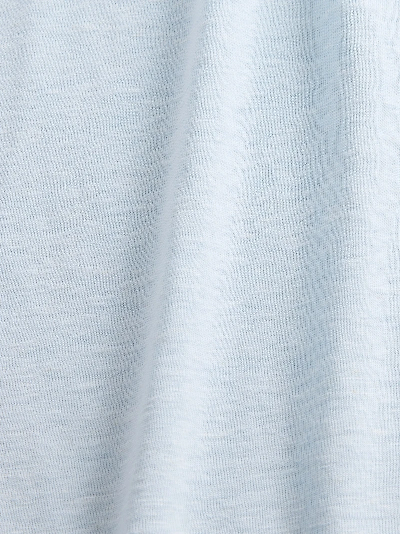 Linen-Blend Ruffle PJ Dress