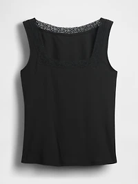 Lace-Trim Tank Top