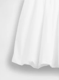 Modern Mixed Media Bubble Mini Dress