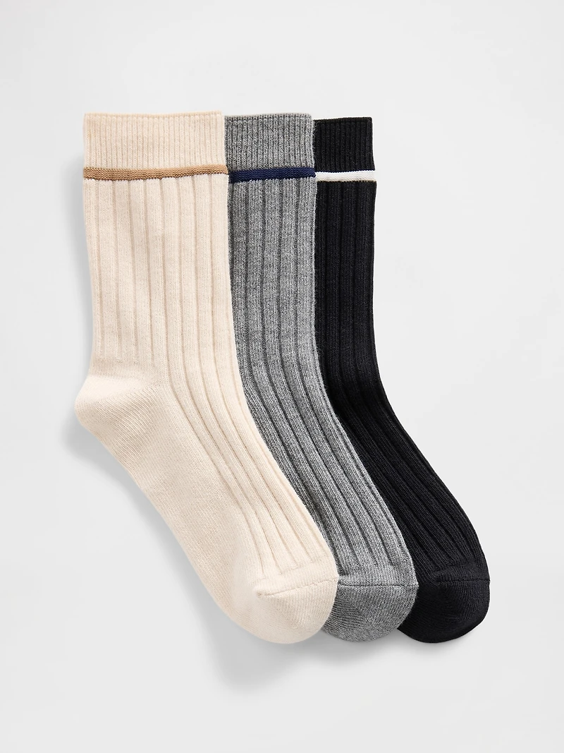 Kids Rib Crew Socks