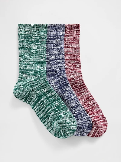 Kids Marled Crew Socks