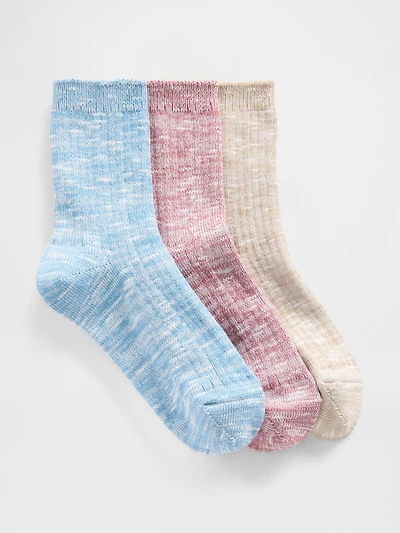 Kids Marled Crew Socks