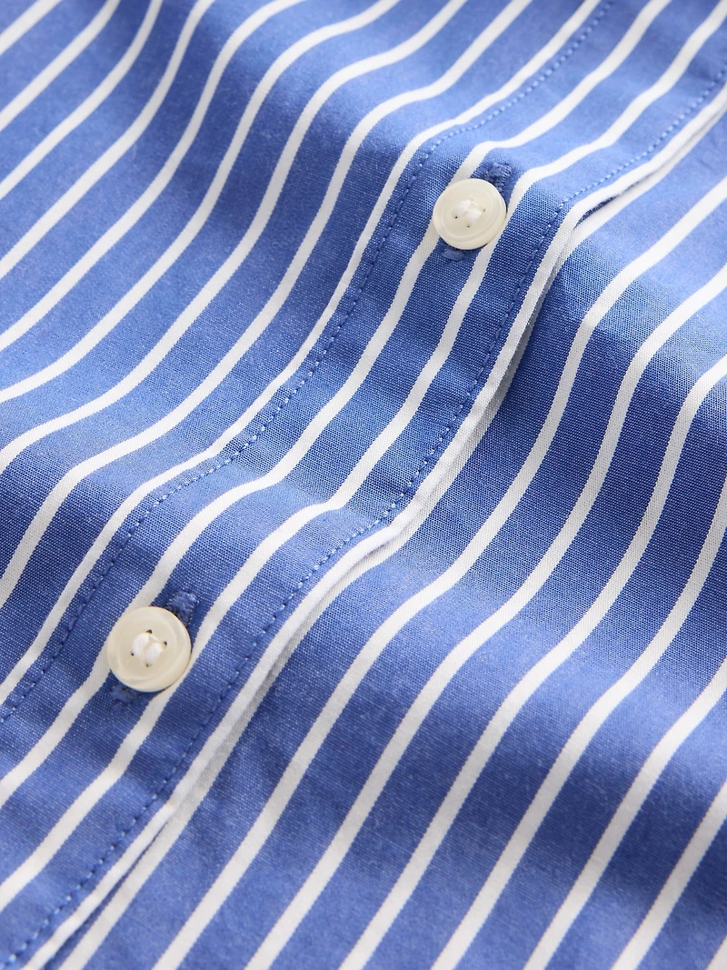 Organic Cotton Poplin Balloon-Sleeve Shirt