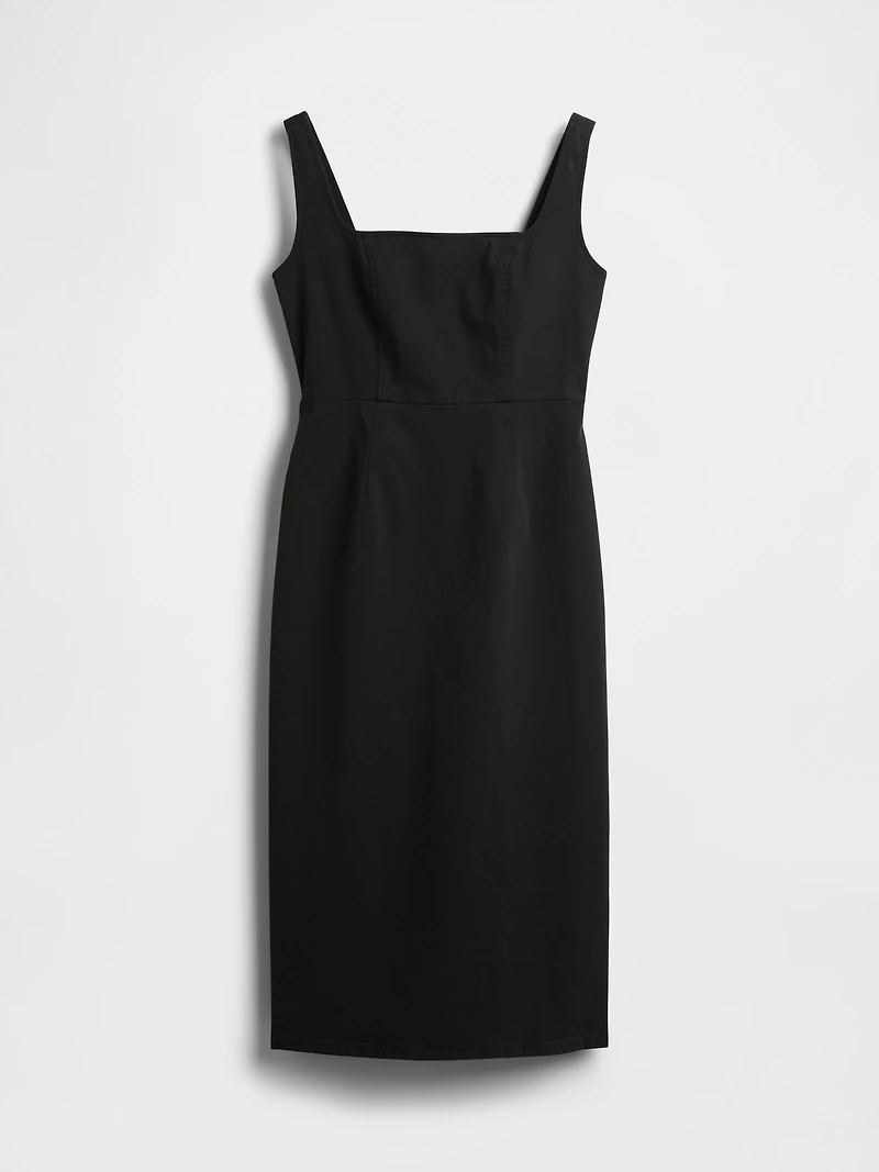 Denim Bodycon Midi Dress