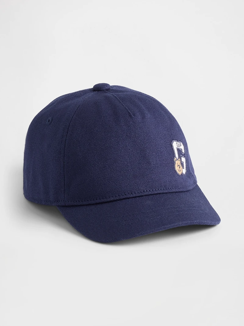 Toddler Organic Cotton Bear Logo Baseball Hat