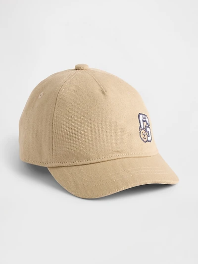 Casquette de baseball en coton biologique à logo d’ourson pour Tout-petit