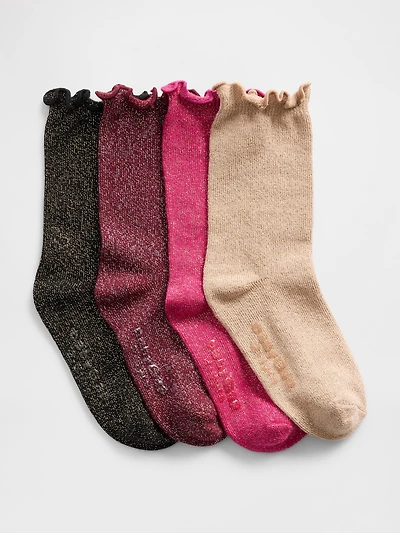 Baby & Toddler Shimmer Crew Socks