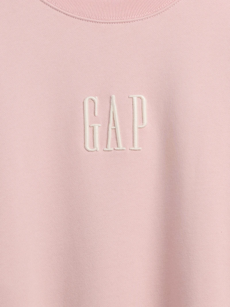 Chandail en coton ouaté épais surdiMen'sionné à logo
