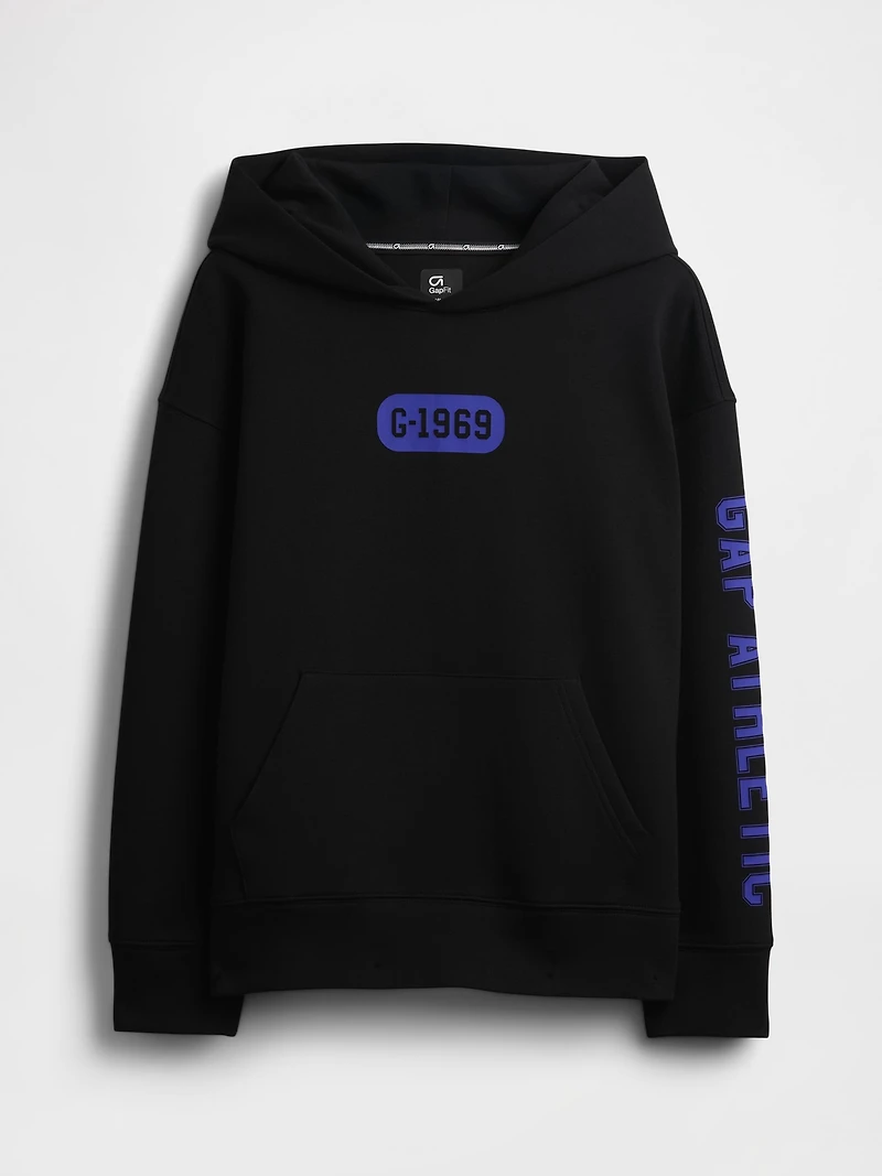 Kids GapFit Tech Quick-Dry Logo Hoodie