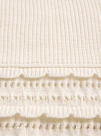 Kids Scalloped Mixed-Stitch Sweater