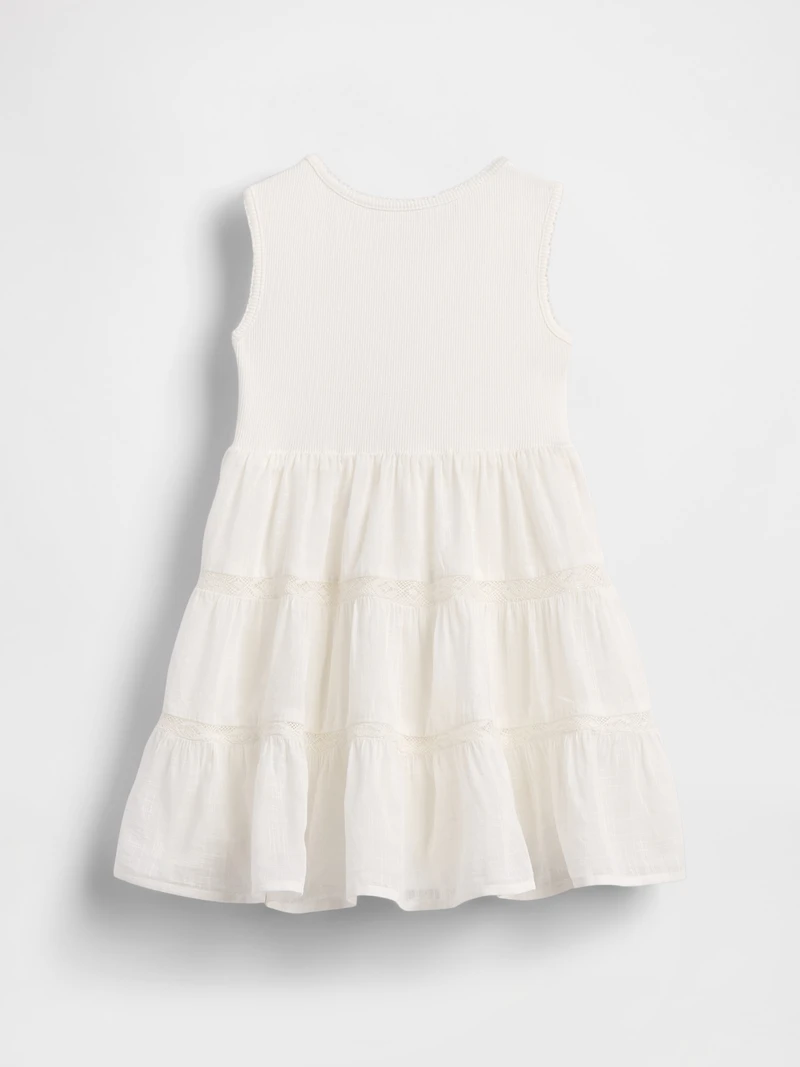 Baby & Toddler Lace-Trim Mixed Media Dress