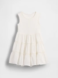 Baby & Toddler Lace-Trim Mixed Media Dress