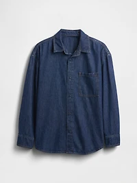Kids Denim Oversized Shirt