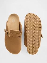 Kids Vegan Suede Clogs