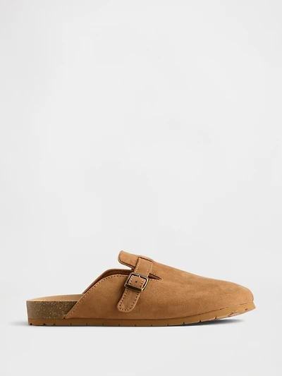 Kids Vegan Suede Clogs
