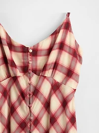 Button-Front Cami Maxi Dress