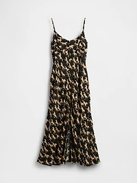 Button-Front Cami Maxi Dress