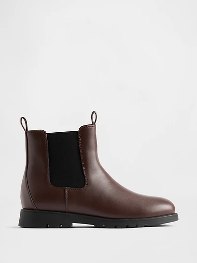 Kids Vegan Leather Chelsea Boot