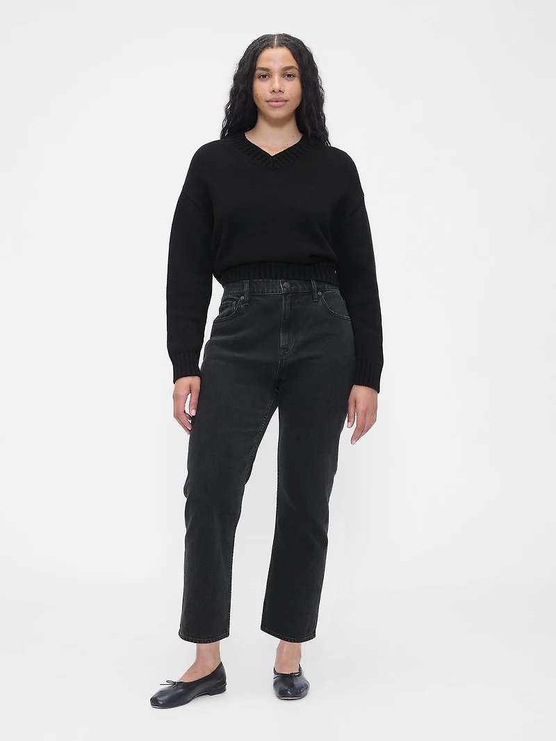 High Rise ’90s Slim Straight Crop Jeans