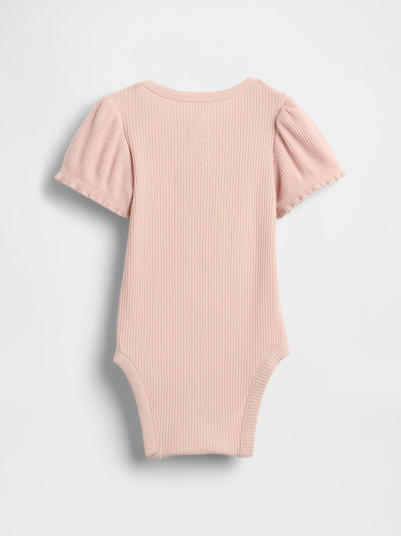 Baby First Favorites TinyRib Puff-Sleeve Bodysuit