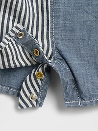 Baby Chambray Stripe One-Piece