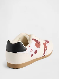 Kids Cow Print Sneakers
