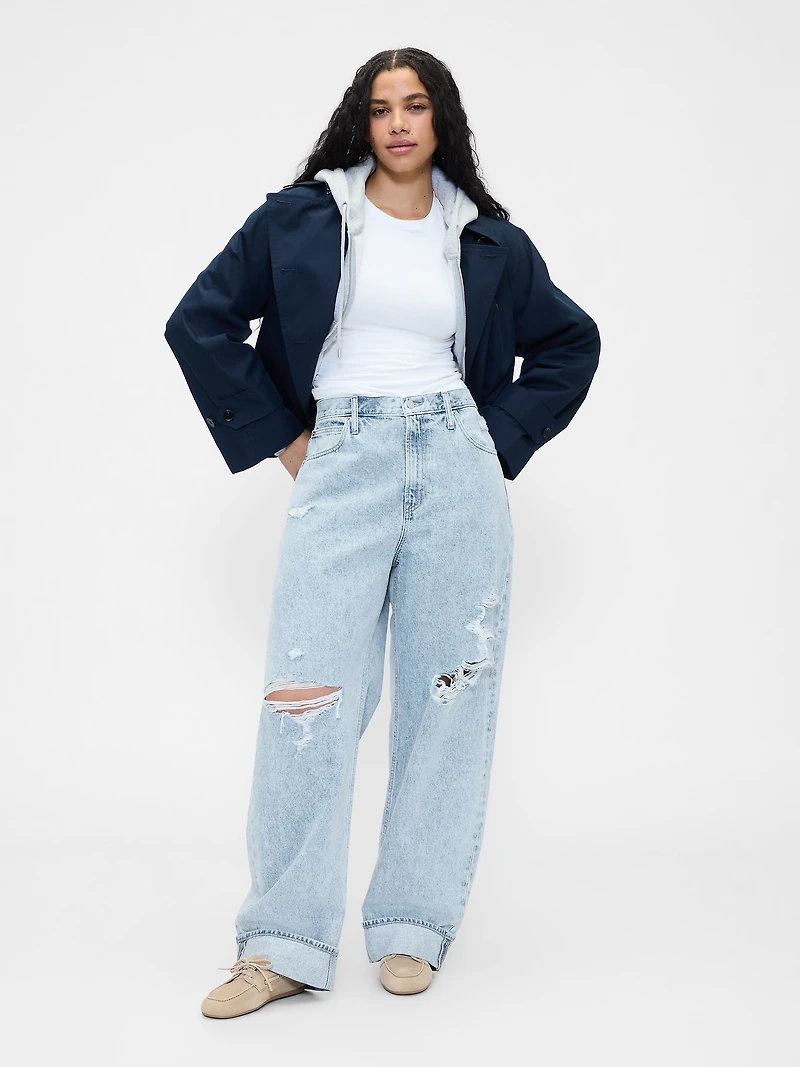 High Rise Barrel Jeans