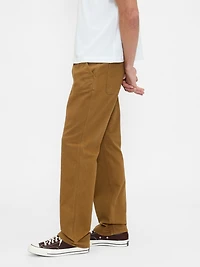 Relaxed Straight Utility Khakis