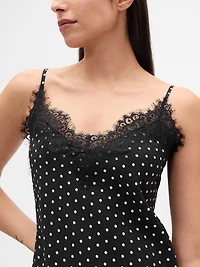 Lace-Trim Maxi Slip Dress