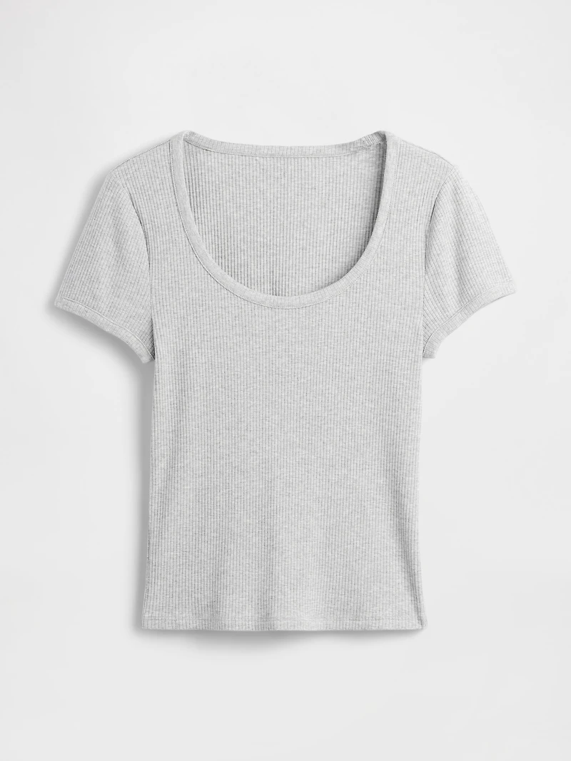 Modern Rib Scoop Crop T-Shirt