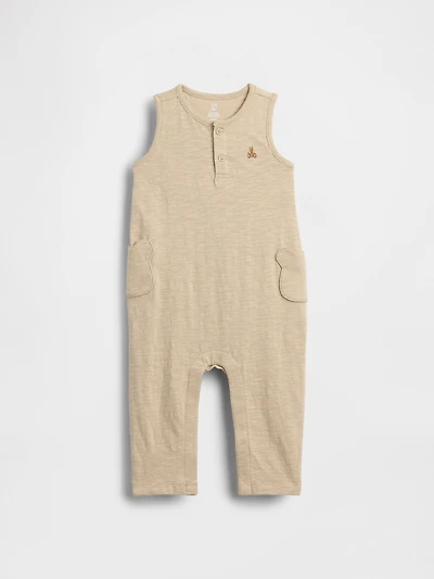 Baby Organic Cotton Bear Pocket One-Piece