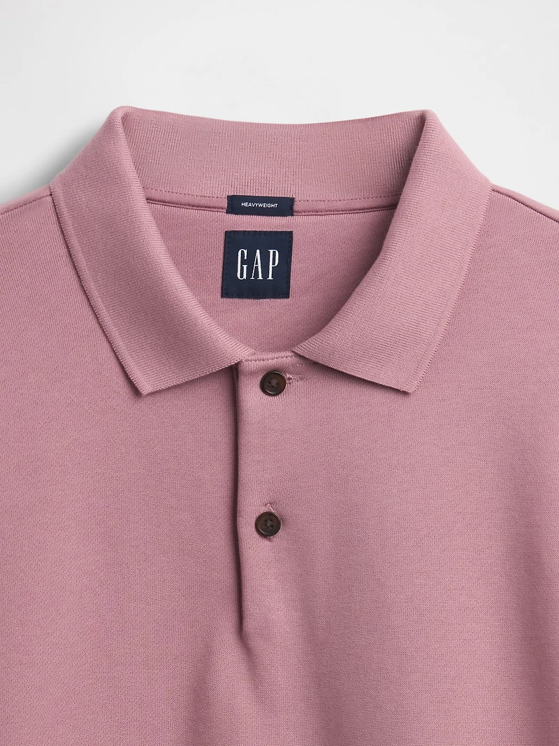 Heavyweight Oversized Polo Shirt Sweatshirt