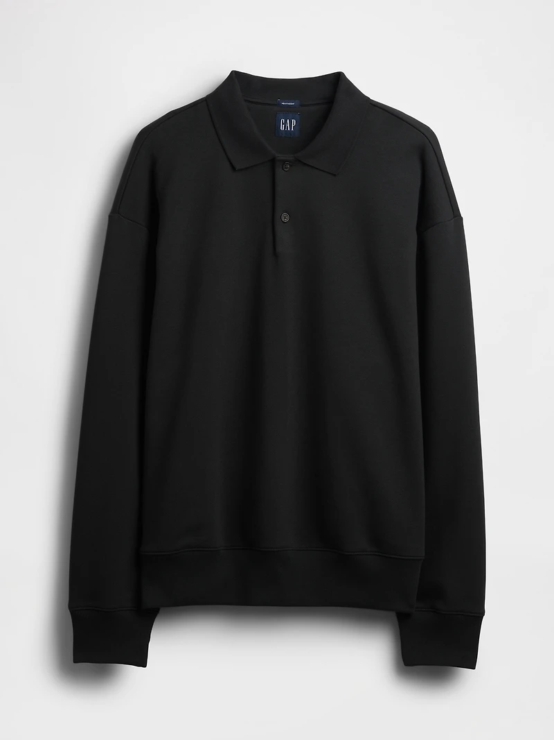 Heavyweight Oversized Polo Shirt Sweatshirt