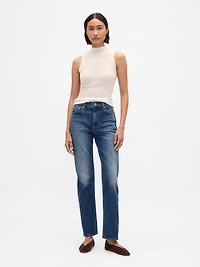 Sheer Rib Mockneck Tank Top