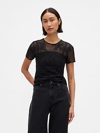 Floral Lace Mesh Top