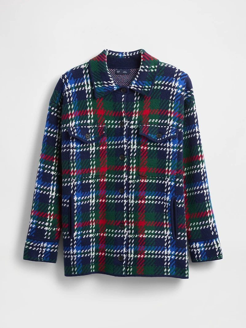 CashSoft Oversized Shirt Jacket