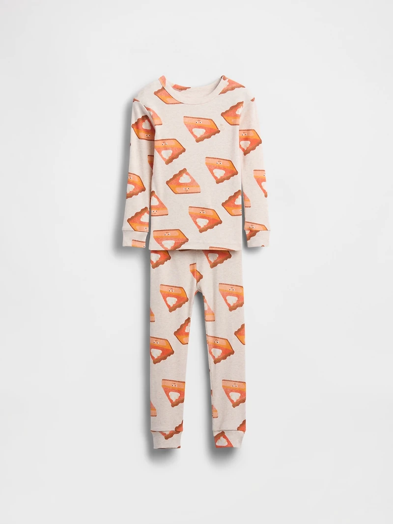 Pyjama en coton biologique brossé à motifs de pointes tarte pour Bébé et Tout-petit