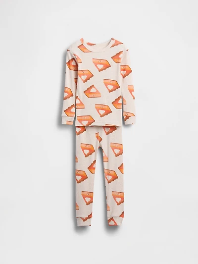 Pyjama en coton biologique brossé à motifs de pointes tarte pour Bébé et Tout-petit