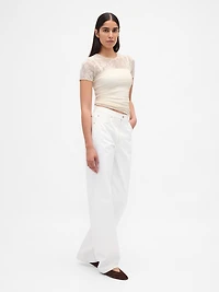 Floral Lace Mesh Top