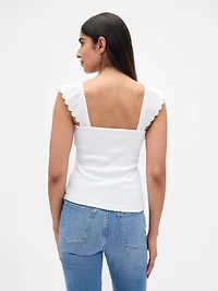 Modern Rib Flutter Tank Top