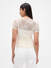 Floral Lace Mesh Top
